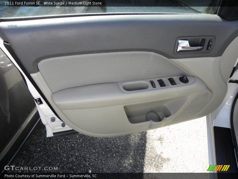 White Suede / Medium Light Stone 2011 Ford Fusion SE