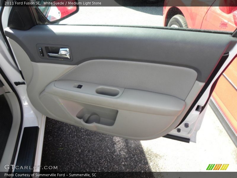 White Suede / Medium Light Stone 2011 Ford Fusion SE