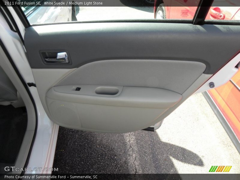 White Suede / Medium Light Stone 2011 Ford Fusion SE