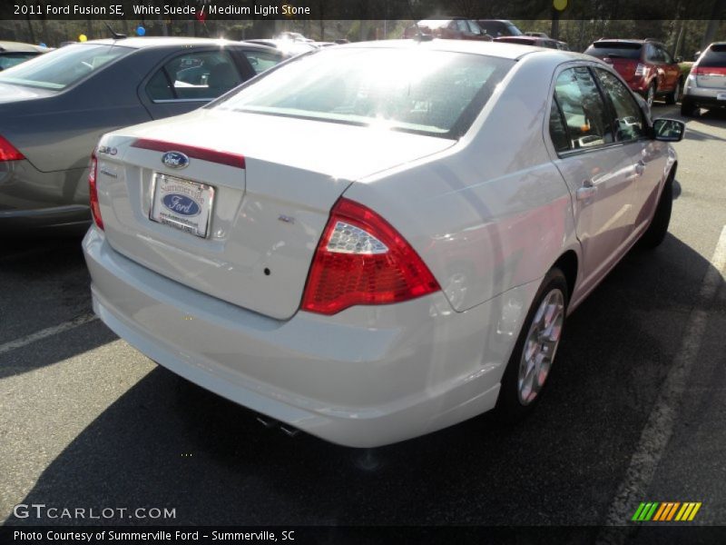 White Suede / Medium Light Stone 2011 Ford Fusion SE