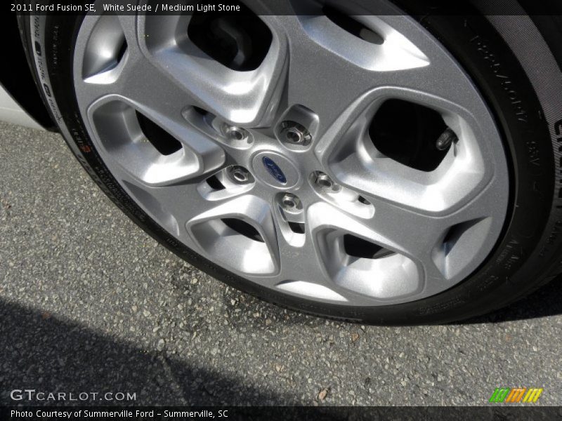White Suede / Medium Light Stone 2011 Ford Fusion SE