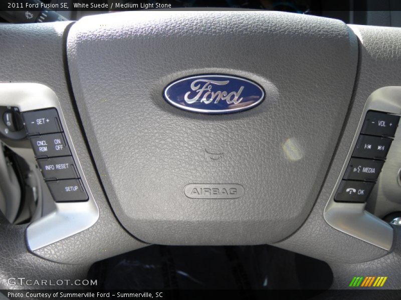 White Suede / Medium Light Stone 2011 Ford Fusion SE