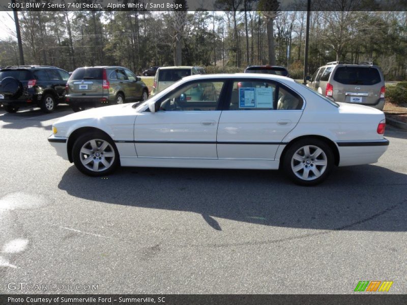 Alpine White / Sand Beige 2001 BMW 7 Series 740i Sedan