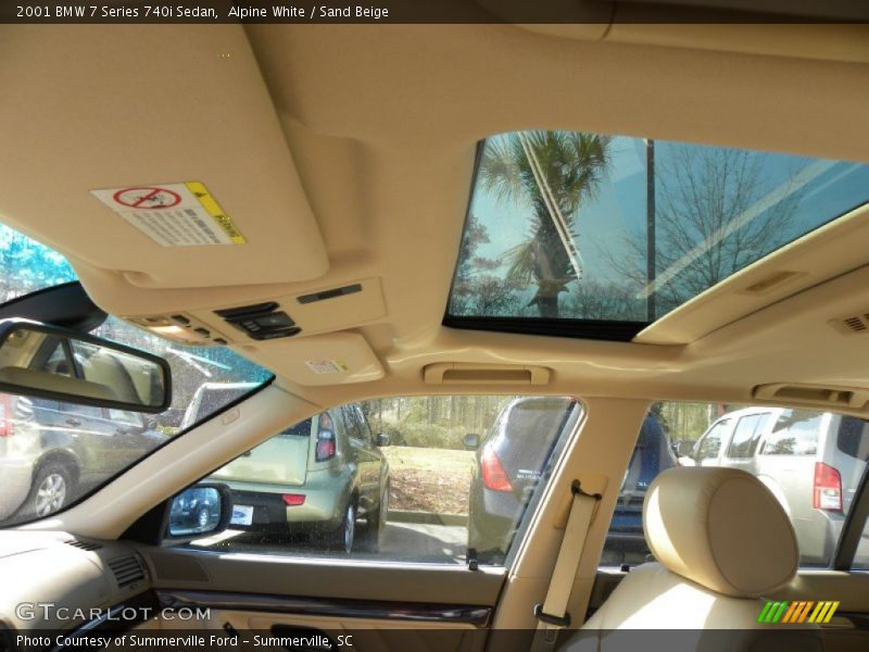 Alpine White / Sand Beige 2001 BMW 7 Series 740i Sedan