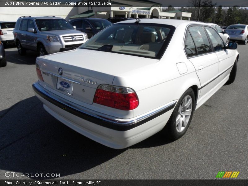 Alpine White / Sand Beige 2001 BMW 7 Series 740i Sedan