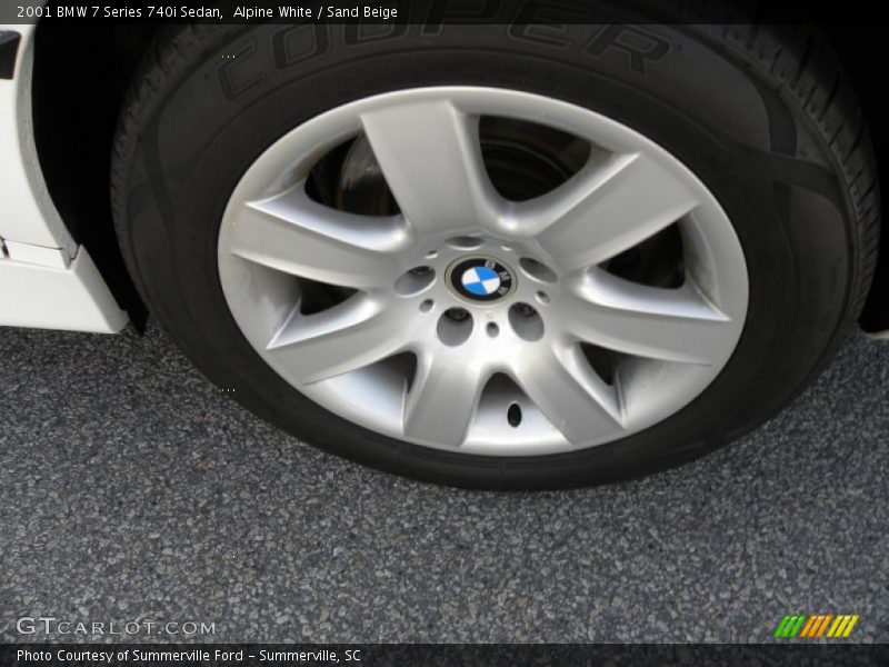 Alpine White / Sand Beige 2001 BMW 7 Series 740i Sedan