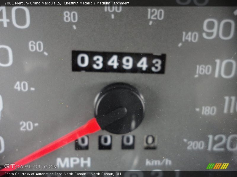 Chestnut Metallic / Medium Parchment 2001 Mercury Grand Marquis LS