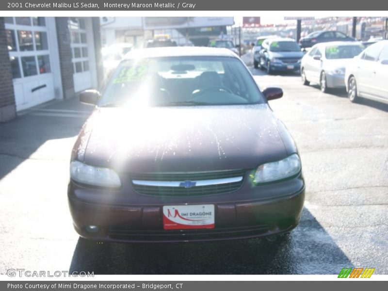 Monterey Maroon Metallic / Gray 2001 Chevrolet Malibu LS Sedan