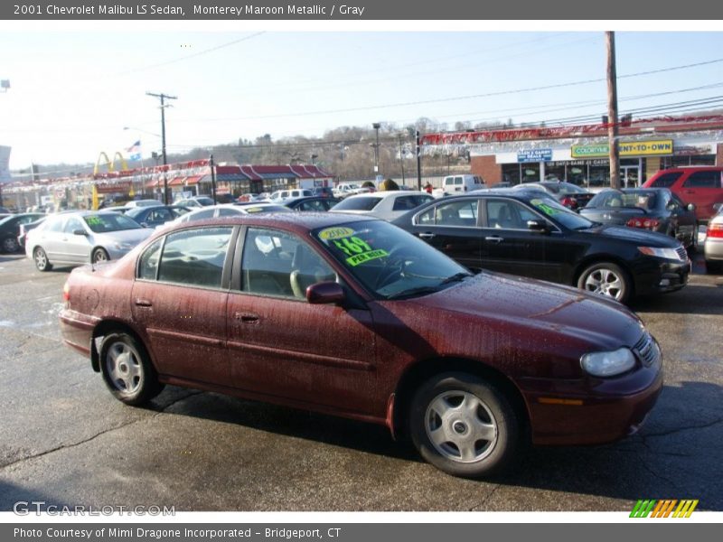 Monterey Maroon Metallic / Gray 2001 Chevrolet Malibu LS Sedan