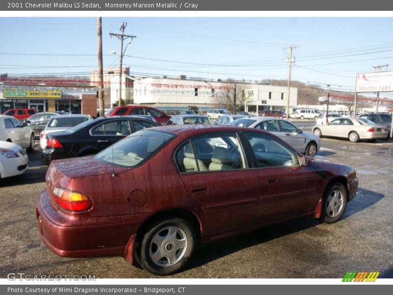 Monterey Maroon Metallic / Gray 2001 Chevrolet Malibu LS Sedan