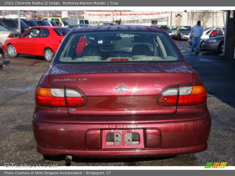 Monterey Maroon Metallic / Gray 2001 Chevrolet Malibu LS Sedan