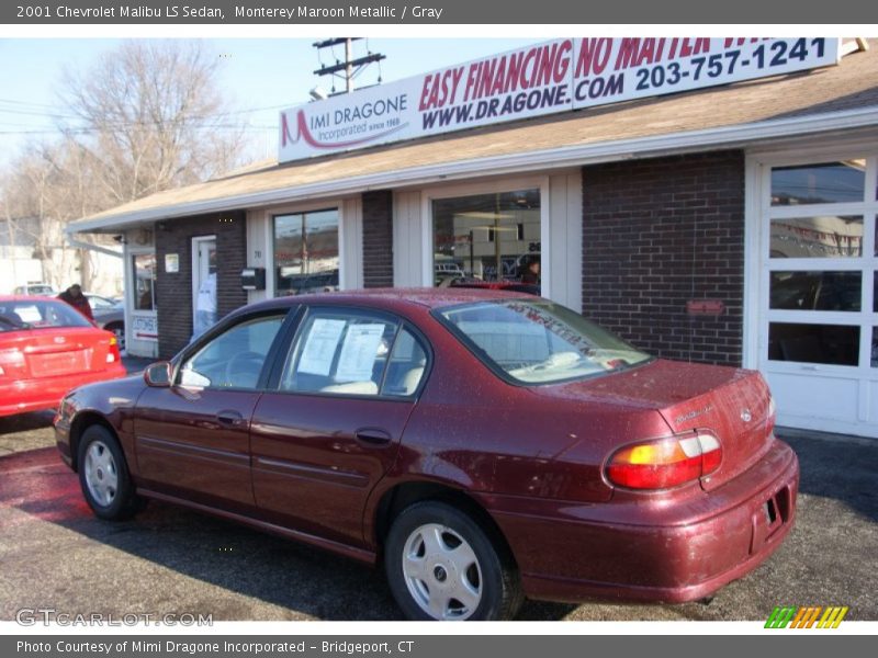 Monterey Maroon Metallic / Gray 2001 Chevrolet Malibu LS Sedan