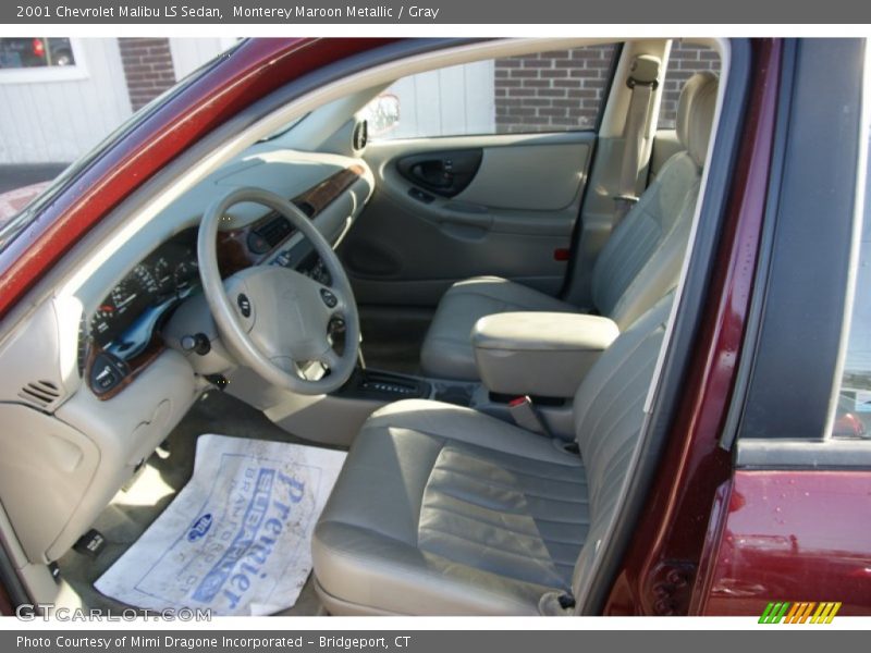 Monterey Maroon Metallic / Gray 2001 Chevrolet Malibu LS Sedan