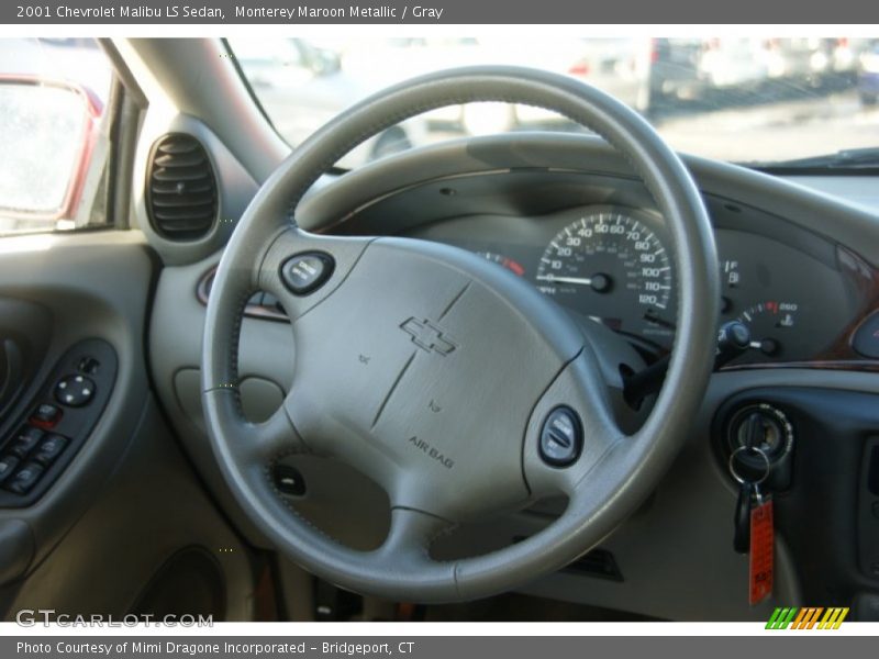 Monterey Maroon Metallic / Gray 2001 Chevrolet Malibu LS Sedan