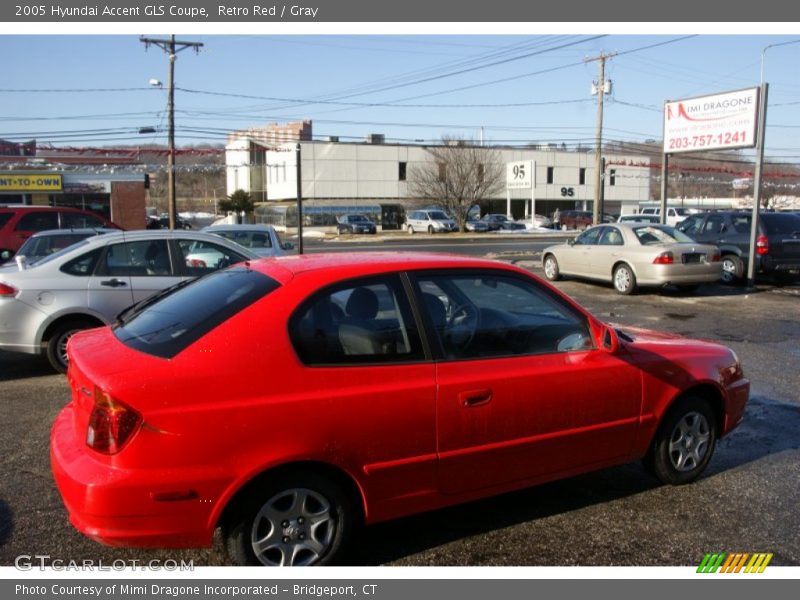 Retro Red / Gray 2005 Hyundai Accent GLS Coupe