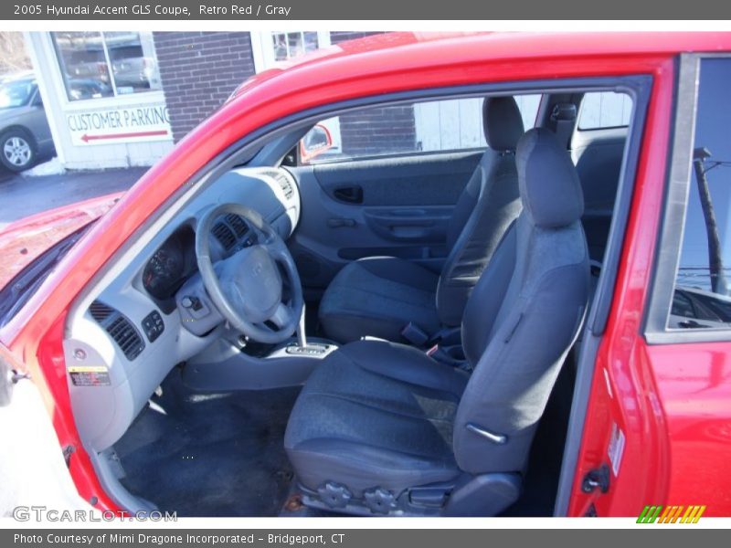 Retro Red / Gray 2005 Hyundai Accent GLS Coupe