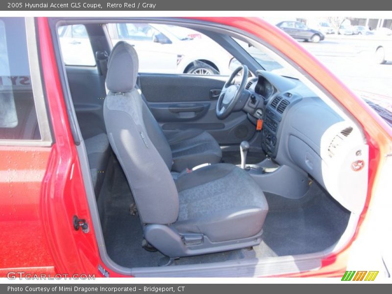 Retro Red / Gray 2005 Hyundai Accent GLS Coupe