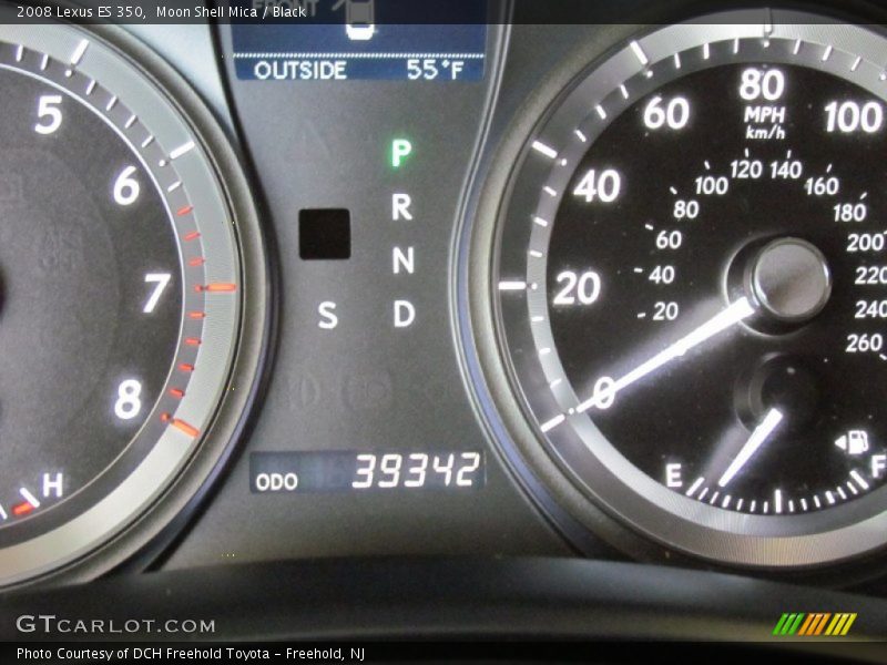 Moon Shell Mica / Black 2008 Lexus ES 350