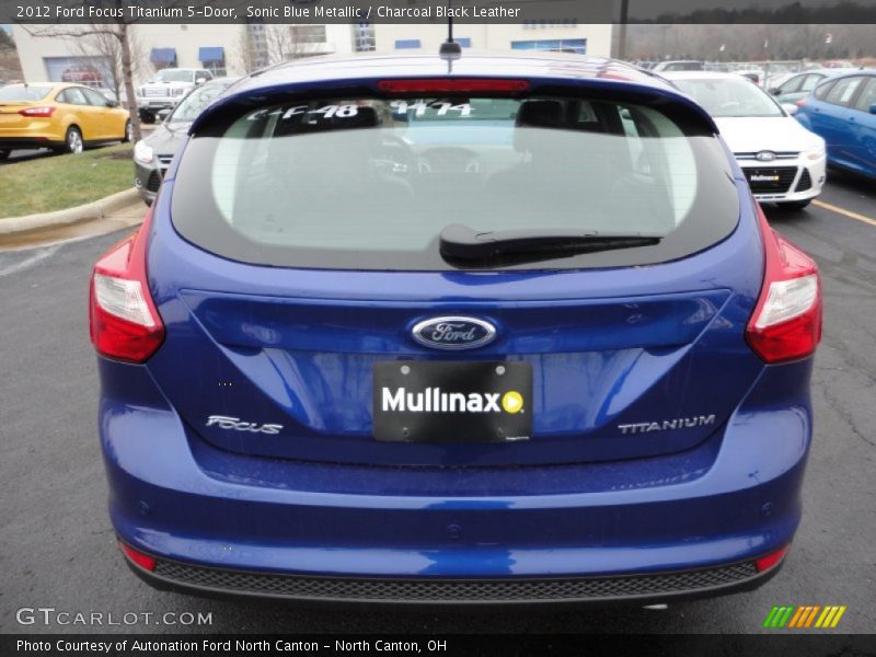 Sonic Blue Metallic / Charcoal Black Leather 2012 Ford Focus Titanium 5-Door