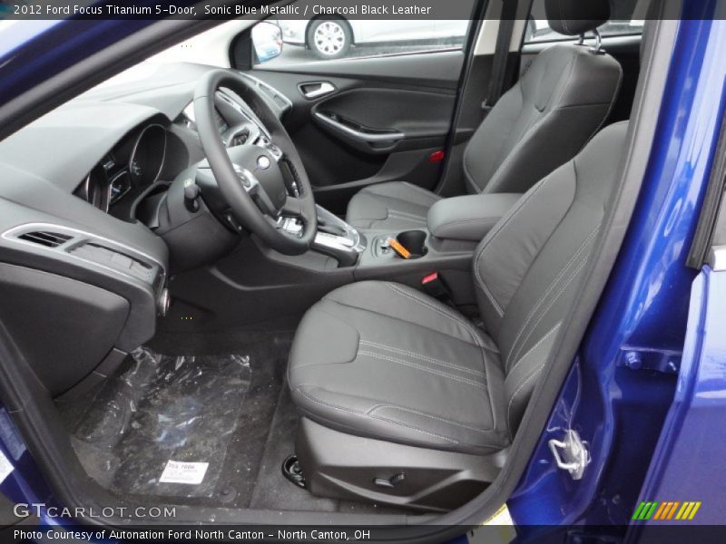  2012 Focus Titanium 5-Door Charcoal Black Leather Interior