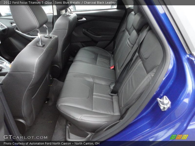  2012 Focus Titanium 5-Door Charcoal Black Leather Interior