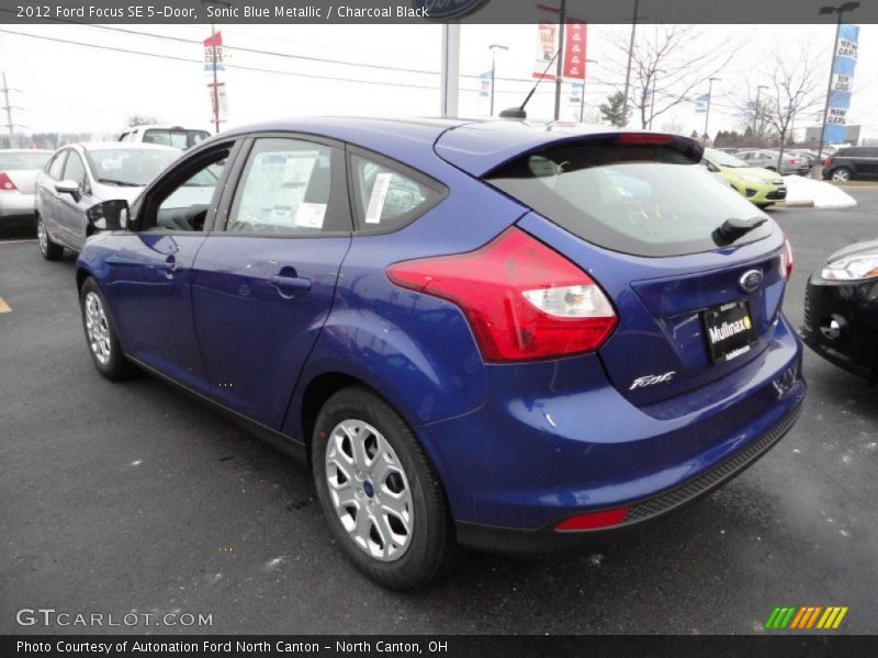 Sonic Blue Metallic / Charcoal Black 2012 Ford Focus SE 5-Door
