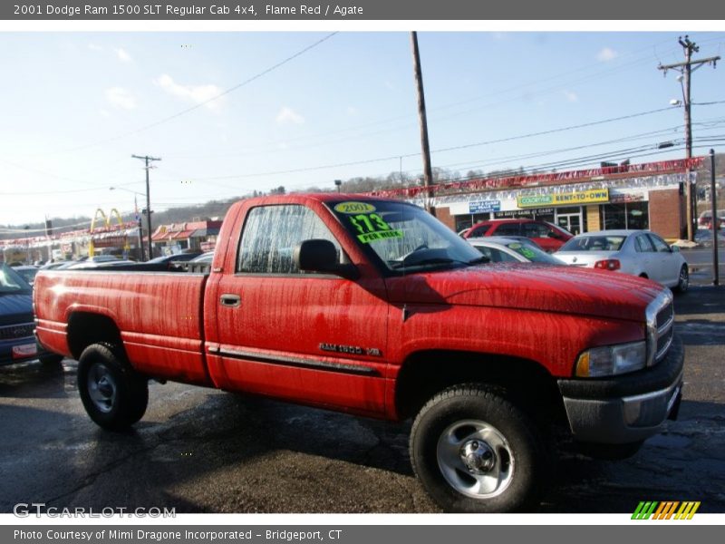Flame Red / Agate 2001 Dodge Ram 1500 SLT Regular Cab 4x4