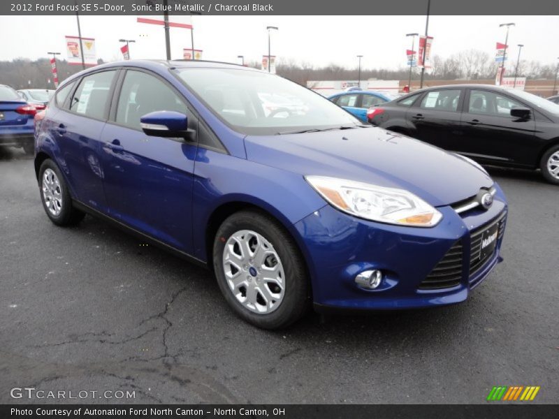 Sonic Blue Metallic / Charcoal Black 2012 Ford Focus SE 5-Door