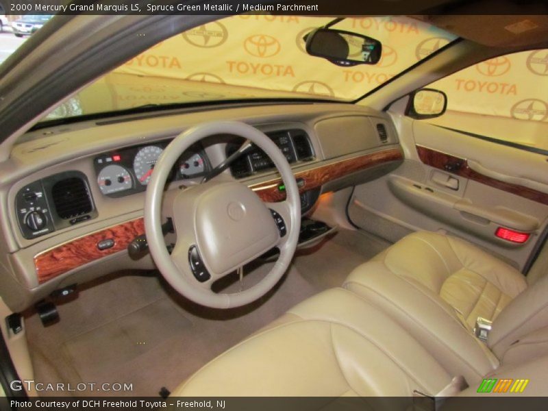 Spruce Green Metallic / Medium Parchment 2000 Mercury Grand Marquis LS