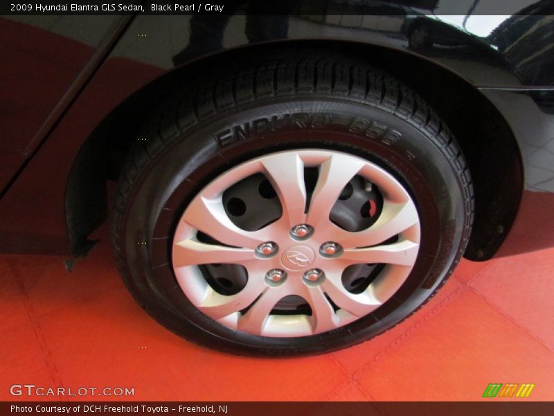 Black Pearl / Gray 2009 Hyundai Elantra GLS Sedan