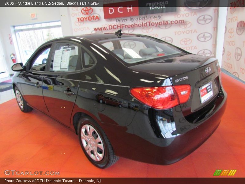 Black Pearl / Gray 2009 Hyundai Elantra GLS Sedan