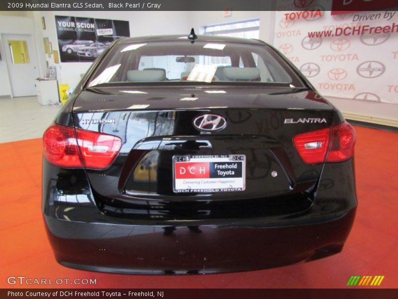 Black Pearl / Gray 2009 Hyundai Elantra GLS Sedan