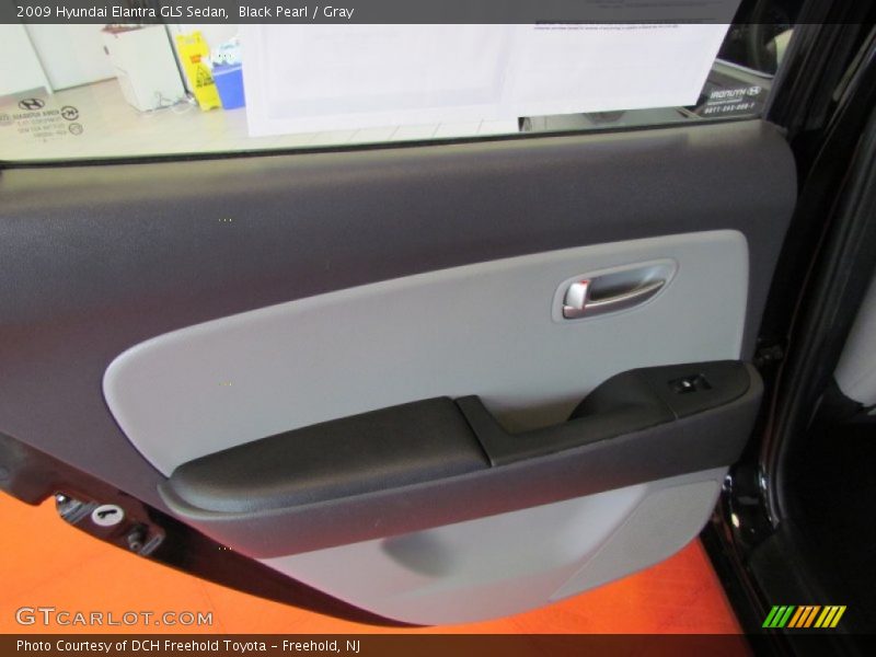 Black Pearl / Gray 2009 Hyundai Elantra GLS Sedan