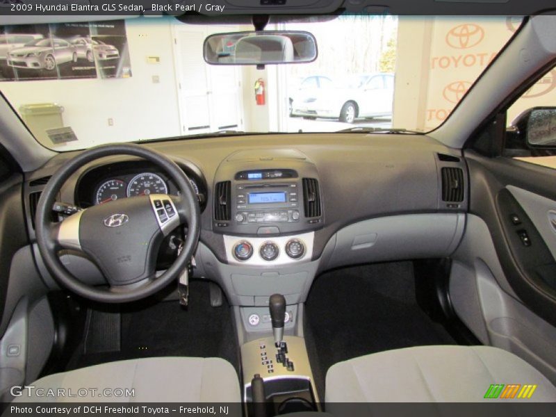 Black Pearl / Gray 2009 Hyundai Elantra GLS Sedan