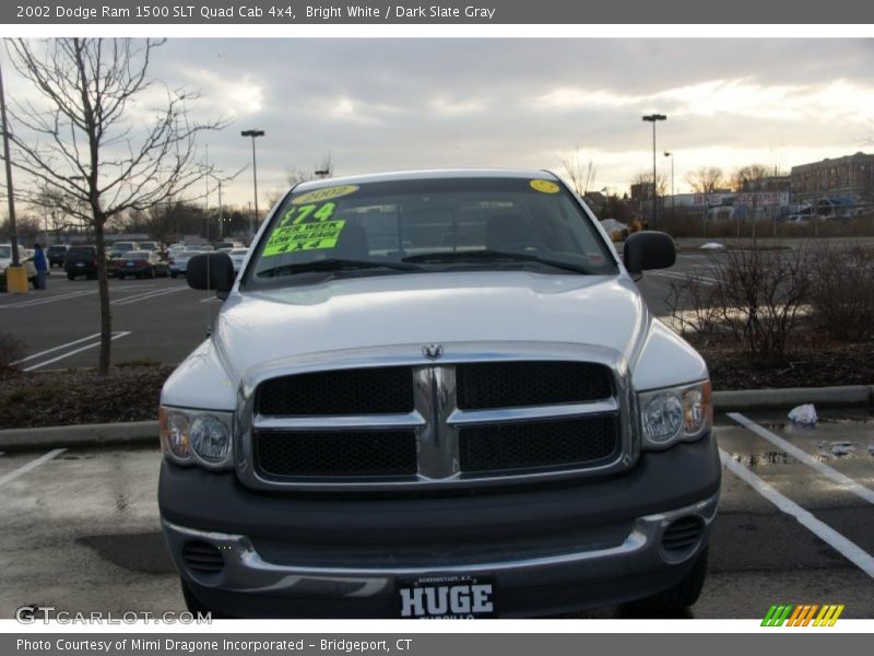 Bright White / Dark Slate Gray 2002 Dodge Ram 1500 SLT Quad Cab 4x4