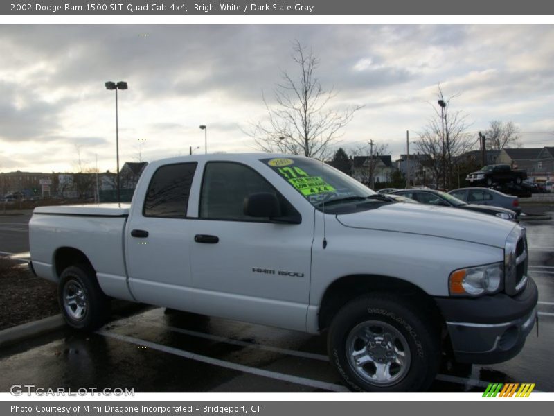 Bright White / Dark Slate Gray 2002 Dodge Ram 1500 SLT Quad Cab 4x4