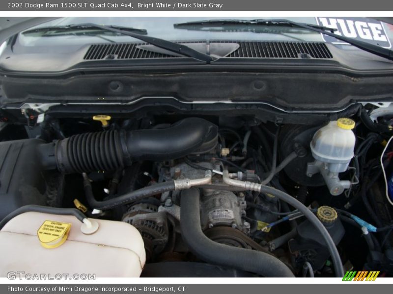 Bright White / Dark Slate Gray 2002 Dodge Ram 1500 SLT Quad Cab 4x4