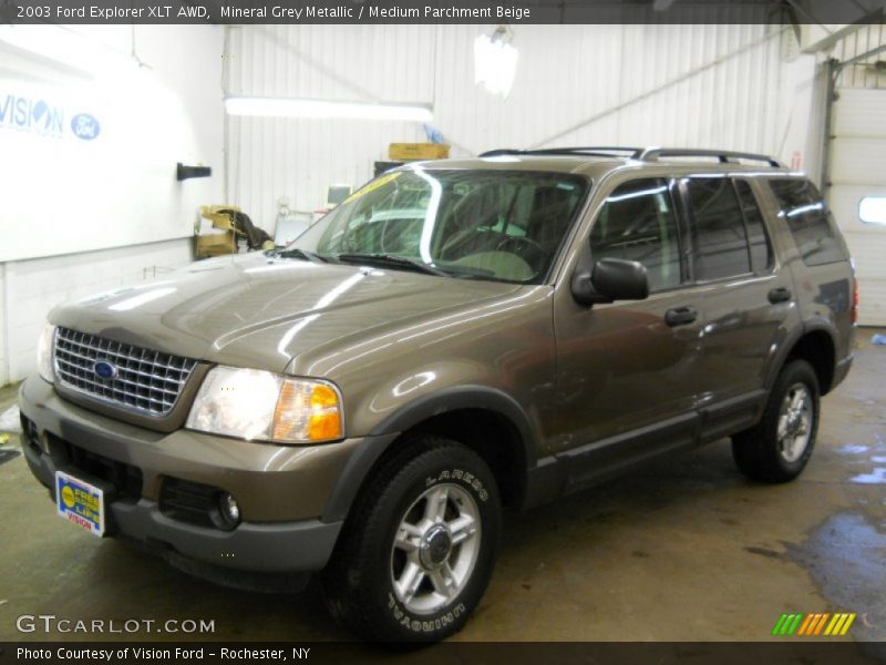 Mineral Grey Metallic / Medium Parchment Beige 2003 Ford Explorer XLT AWD