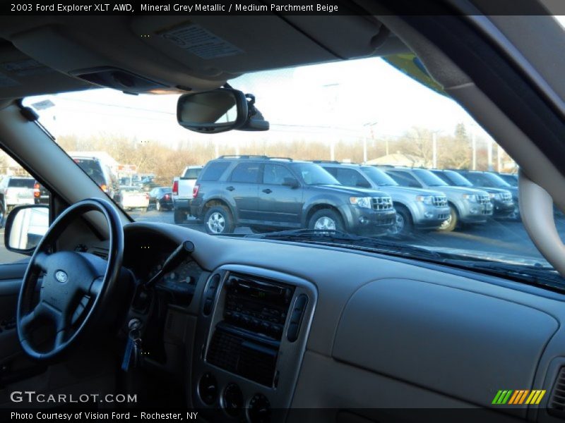 Mineral Grey Metallic / Medium Parchment Beige 2003 Ford Explorer XLT AWD