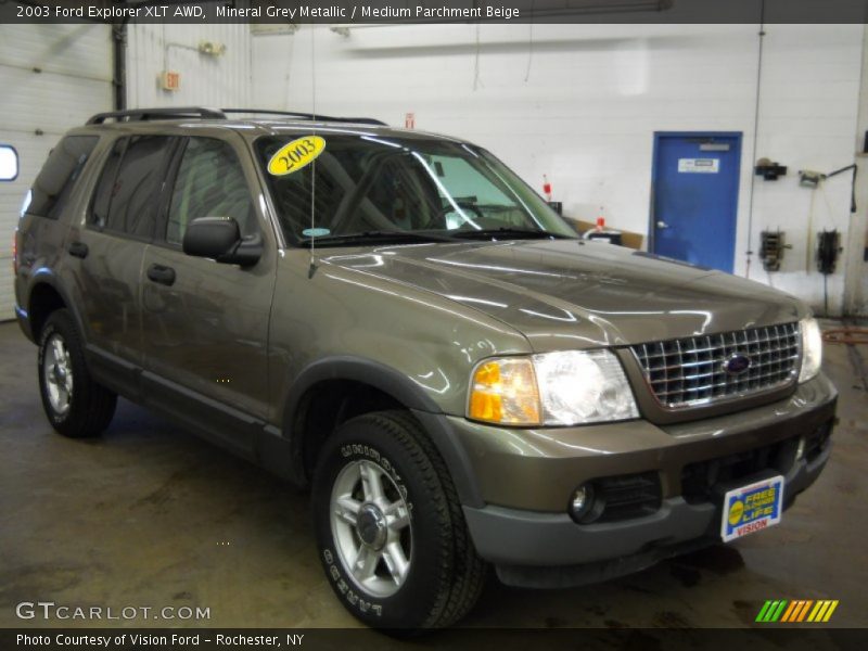Mineral Grey Metallic / Medium Parchment Beige 2003 Ford Explorer XLT AWD