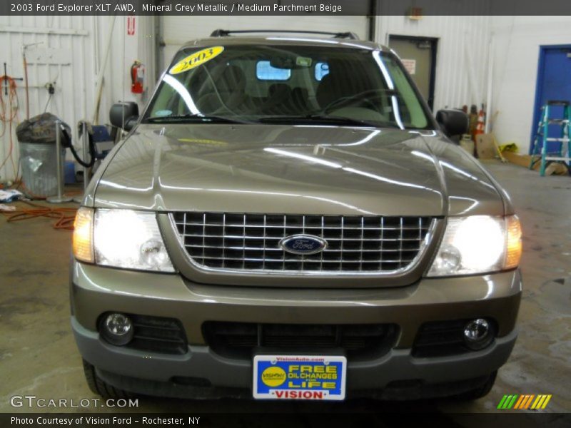 Mineral Grey Metallic / Medium Parchment Beige 2003 Ford Explorer XLT AWD