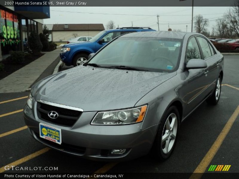 Steel Gray / Gray 2007 Hyundai Sonata SE V6