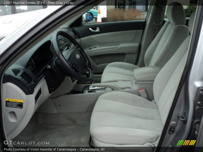 Steel Gray / Gray 2007 Hyundai Sonata SE V6