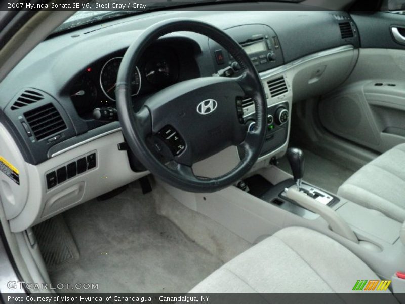 Steel Gray / Gray 2007 Hyundai Sonata SE V6