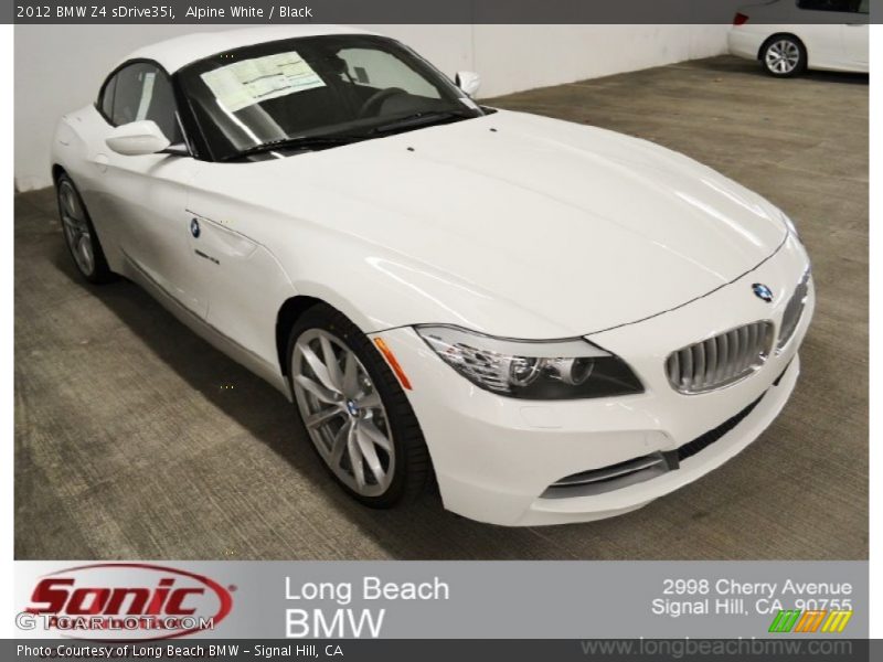 Alpine White / Black 2012 BMW Z4 sDrive35i