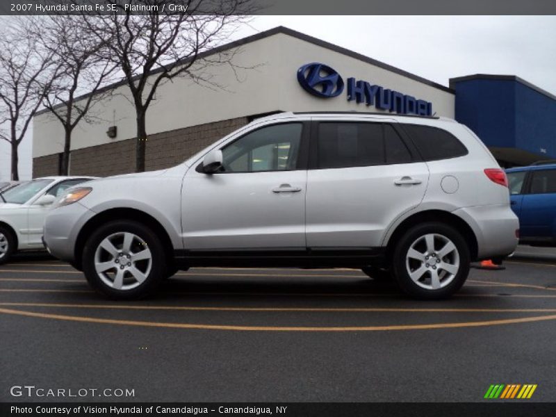 Platinum / Gray 2007 Hyundai Santa Fe SE