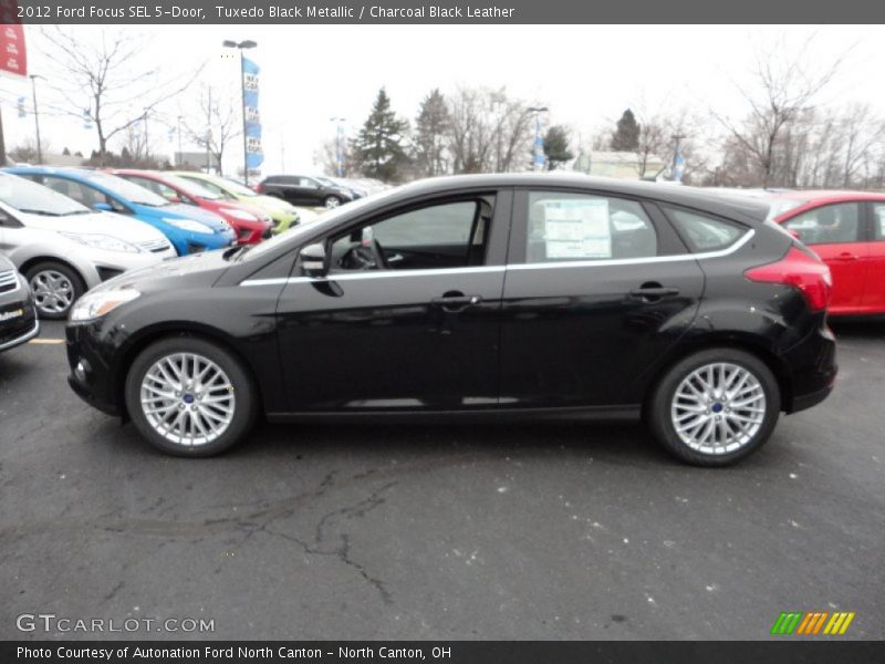 Tuxedo Black Metallic / Charcoal Black Leather 2012 Ford Focus SEL 5-Door