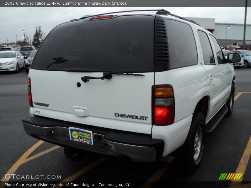 Summit White / Gray/Dark Charcoal 2003 Chevrolet Tahoe LS 4x4