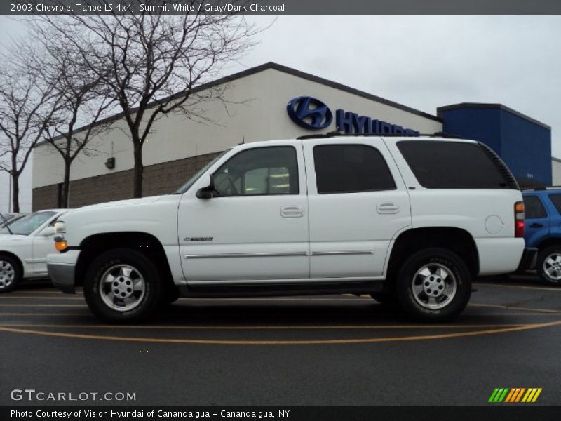 Summit White / Gray/Dark Charcoal 2003 Chevrolet Tahoe LS 4x4