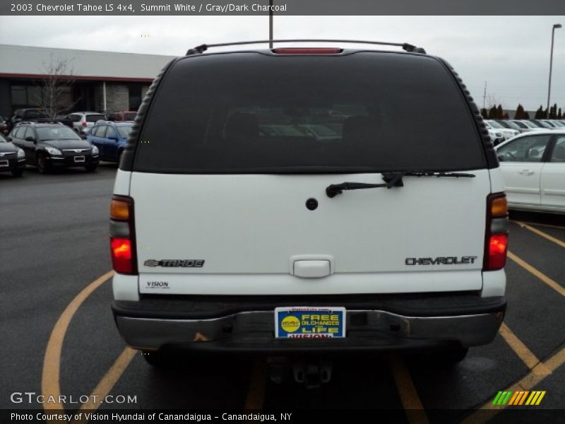 Summit White / Gray/Dark Charcoal 2003 Chevrolet Tahoe LS 4x4